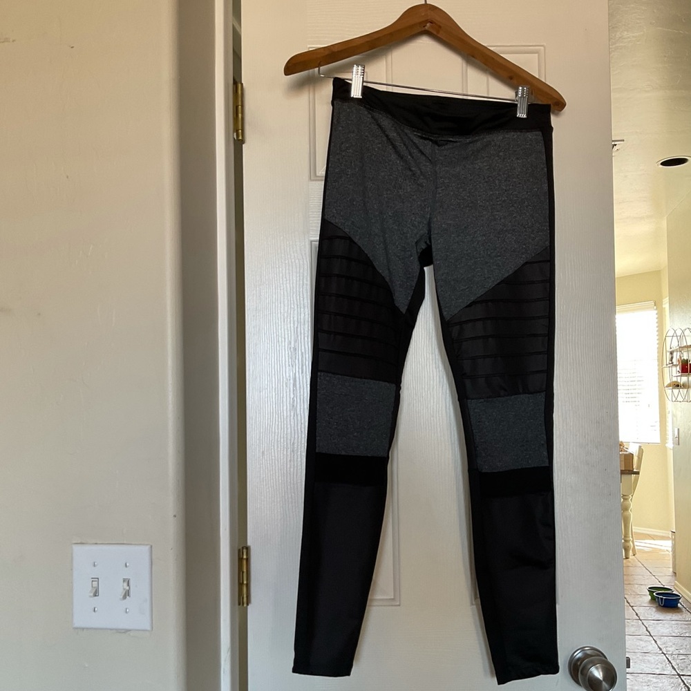 3 tone biker style leggings